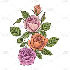 华丽的,浪漫,壁纸,植物群,巴洛克风格,装饰物,艺术品,复古,花,构图