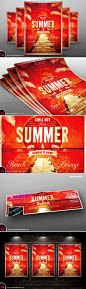 Summer Lounge Flyer Template 贵宾国外海报模板素材源文件-淘宝网