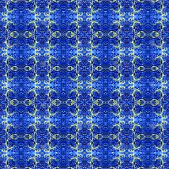 具有民间民族动机的手绘无缝图案。明亮的彩色抽象墙纸。无缝纹理。几何结构设计。艺术绘画。蓝色的颜色。本