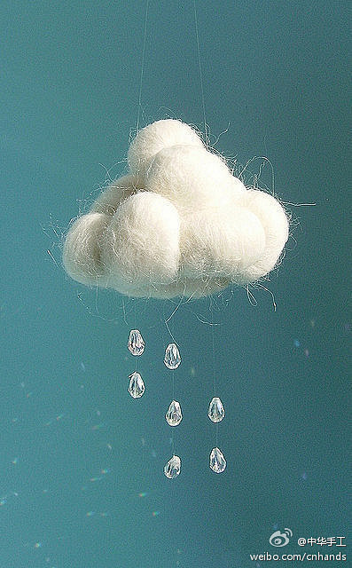 中华手工：云朵、雨滴，是不是很美貌？