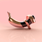 banana peeling, 3d art