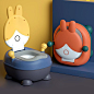 USD$11.52 New arrival rabbit baby toilet male baby potty female 1-6 years old cartoon children toilet potty chair for dropshipping