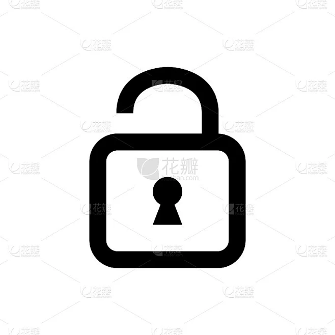 解锁图标素材-花瓣网