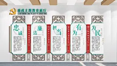 古典廉政主题教育展厅忠诚廉洁担当文化墙