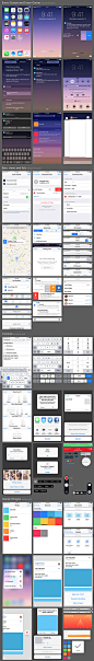 2015年12月精选的高品质UI套装PSD源文件下载ios-9-complete-ui-kit-psd