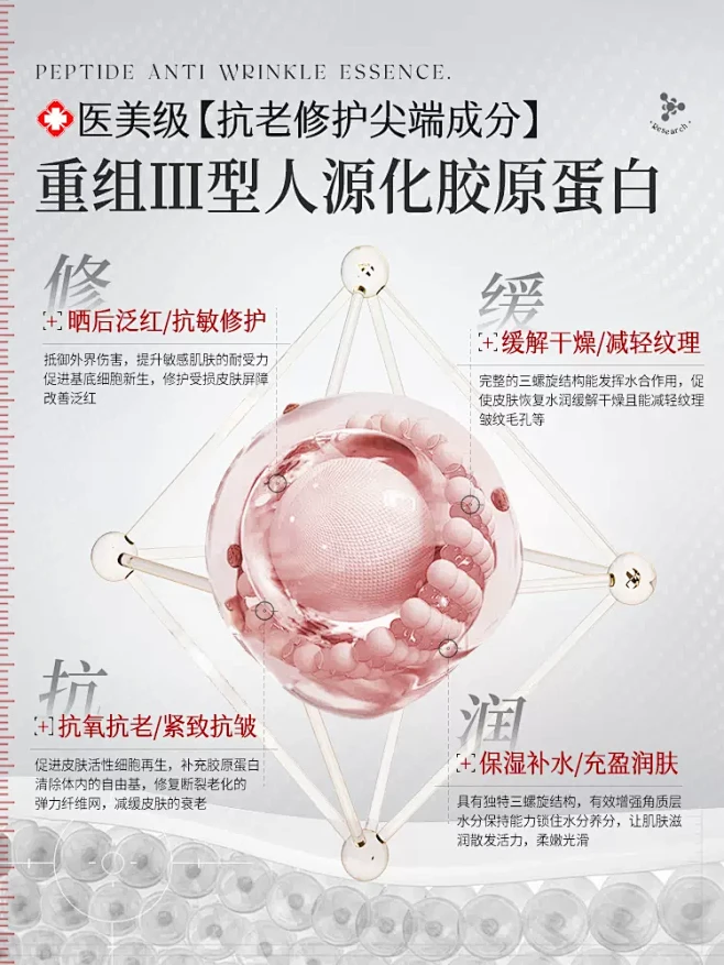 胶原蛋白冻干面膜抗皱紧致抗衰老双抗修护补...