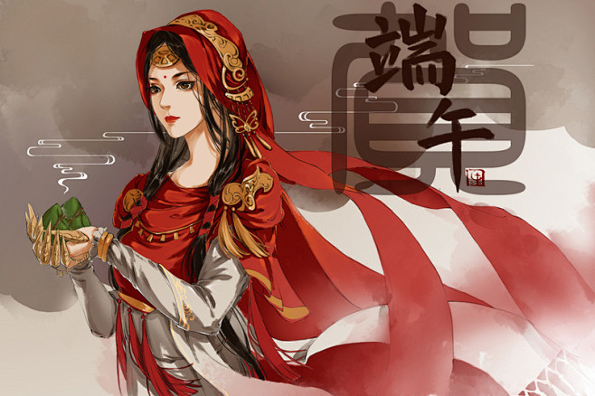木须柿子 的涂鸦王国作品《粽子节快乐(_...