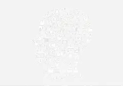 创意商务男子头像高清素材 创意商务男子头像 团队合作 地球 垃圾箱 时钟 火箭 电脑 计算器 货币符号 齿轮 免抠png 设计图片 免费下载