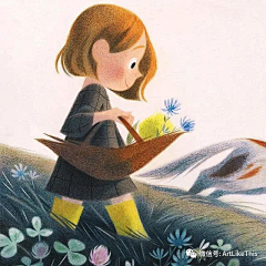 ~小生姓李~采集到彩铅插画