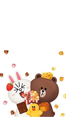 iPhone 壁纸 LINE cony brown 可妮 布朗 莎莉 熊大