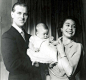 Princess Elizabeth II Philip the Duke of Edinburgh with 1st child Prince Charles age 6 months, in April 1949