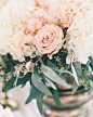 Blush and white centerpiece | Rachel May Photography | see more on: http://burnettsboards.com/2014/06/rustic-elegance-beauty-anthomanic-workshop/
