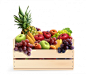 Free Vector | Fruits in box realistic composition