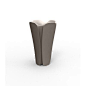 Vondom Pezzettina Resin Pot PlanterPlastic in Brown, Size 33.5 H x 19.75 W x 19.75 D in | Wayfair