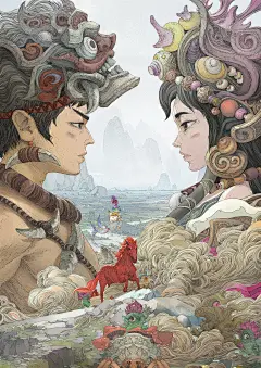 前几年画的电影海报《雪域少年》03