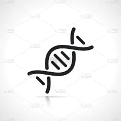 DNA或染色体线图标