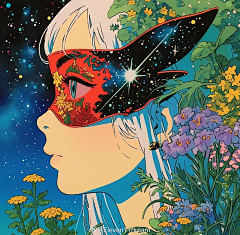 绘月初采集到色彩插画