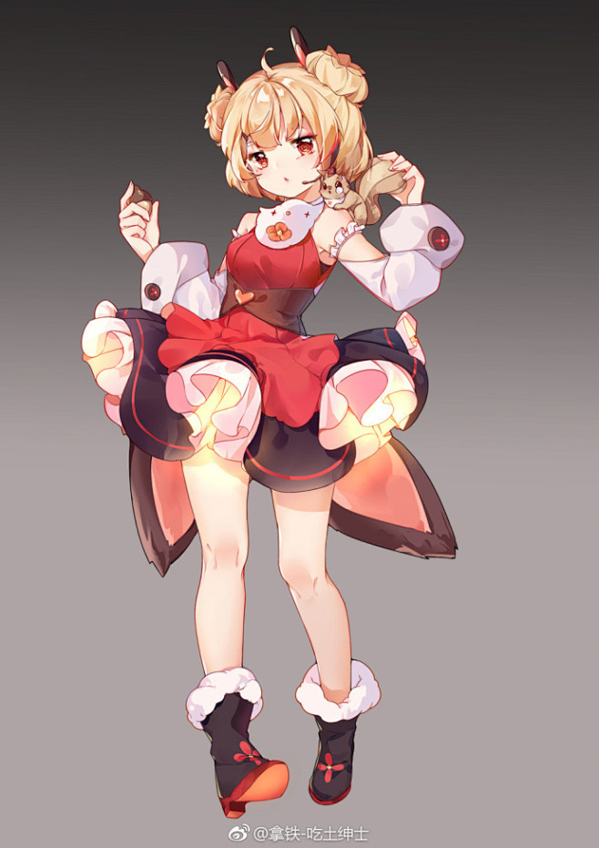 给@机动战队 画的曦夜和时装，天天被说胖...