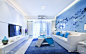 中海国际三居室蓝色简约风格装修案例图_家装图册_土拨鼠装修效果图#客厅#