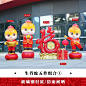 春节元旦新年卡通蛇雕塑玻璃钢2025蛇年吉祥物商场售楼部美陈摆件-淘宝网