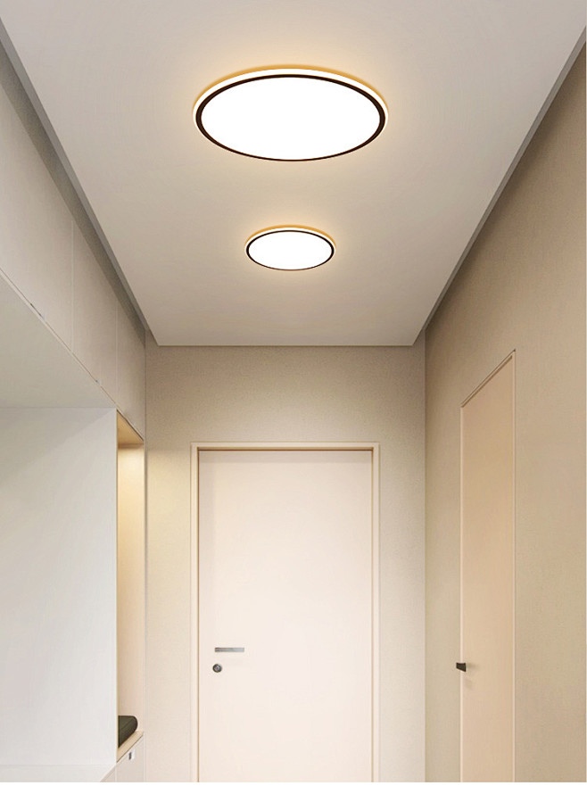 简约阳台灯led吸顶灯现代北欧圆形家用大气过道小房间卧室灯灯具tmall