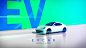 环保电动EV新能源汽车海报设计韩国素材