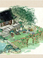 右滑一键入冬 #稿件展示 #建筑插画 #古风插画 伪#江南百景图建筑 - 小红书