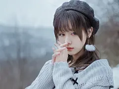 清纯美女户外唯美写真平板桌面壁纸