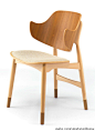 丹麦设计师IB Kofod Larsen(1921-2003)的经典之作，Wingback Chair，华丽优雅的椅子。http://t.cn/aK0cz4