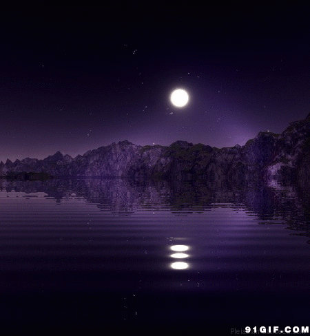 明月当空动态图月亮圆月唯美