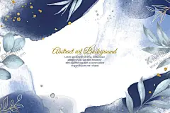 莫兰迪婚礼舞台背景生日开业海报深蓝色灰蓝 【酷图网】莫兰迪,深蓝色,灰蓝,水彩,晕染,叶子,订婚礼,LED,舞台,背景,海报,水牌,生日,开业,AI素材