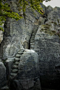 lori-rocks:

Staircase from the 13th century. Elbe Sandstone Mountains in Sachsen, Germany ..via pinterest

A magical place.