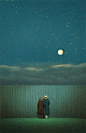 #晚安的图# 晚安，夜色 | 德国插画大师 Quint Buchholz