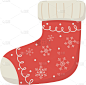 袜子,红色,旋转类游乐,白色背景,可爱的,传统,华丽的,糖果,动物,庆祝