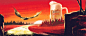 Escudo - Cuerpo : The guys of Feels.tv invited me to design the first commercial of a trilogy for the launch of the new image of Escudo beer. This first commercial: Cuerpo (Body), consists of a flying journey over wheat fields and a natural landscape with