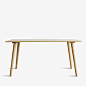「楼上-平板餐桌」原创设计 北欧实木 饭桌书桌 写字台办公桌-淘宝网