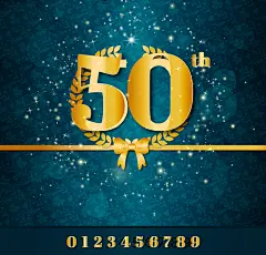 金色50周年纪念背景矢量图高清素材 3D 50周念 周年庆 店庆 星光 海报 炫光 立体字 纪念日 背景 金色 矢量图 背景 设计图片 免费下载