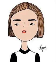 kapi复古女孩 简约系列 头像 线描 壁纸 酷酷