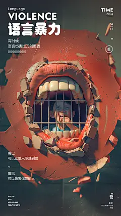 语言暴力海报AI智能生成空间合成海报/咨询 课程18308786584
