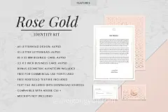 玫瑰金风格时尚现代品牌VI设计模板 ROSE-GOLD-Theme-Identity-Kit #1043636-平面素材-@美工云(meigongyun.com)