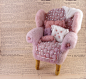 Needle Felted Pink Arm Chair Etsy.