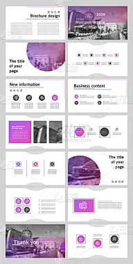 这个模板是最好的商业演示，用于市场营销和广告，传单和横幅，年度报告。元素在一个深灰色的背景