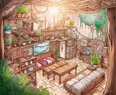 AI绘画_Prompts_susannnsch_Boho_Art_Design_doodle_of_a_learning_environment_tha_4ca132a2-b37d-41ec-9d43-af44f3fc9401_xpanx.com