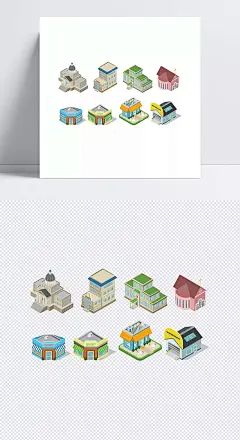 手绘卡通房屋元素|png,别,建筑,卡通,免扣元素,手绘,墅,透明素材