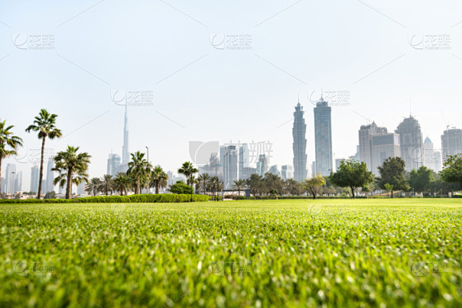 迪拜,城市天际线,市区,背景,哈利法塔,...