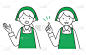 超市女店员上身插图(引导/指点)