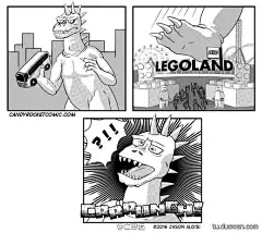 人类是如何击退哥斯拉的乐高玩具