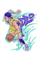 DLoading...Step by Step : Artwork for Posterizes the Magazine Issue #3 featuring Los Angeles Lakers rookie D'Angelo Russell. Read the mag at www.posterizes.com