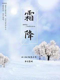 创意霜降节气海报设计