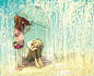 【微图秀】找不到我要的雨伞，我宁愿淋一辈子的雨。 - 绘画艺术 #插画# #采集大赛#